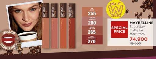 Promo Harga MAYBELLINE Super Stay Matte Ink  - Watsons