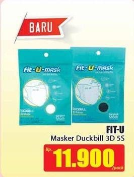 Promo Harga FIT-U-MASK Masker Duckbill 3D 5 pcs - Hari Hari