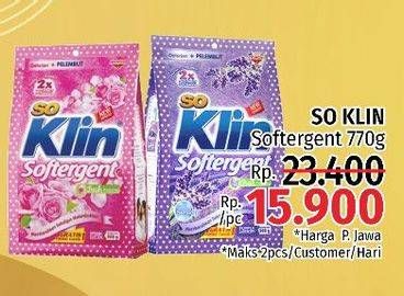 Promo Harga SO KLIN Softergent 770 gr - LotteMart