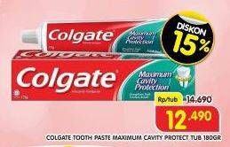 Promo Harga Colgate Toothpaste Maximum Cavity Protection 180 gr - Superindo