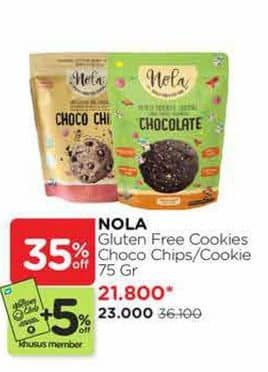 Promo Harga Nola Cookies Choco Chips 75 gr - Watsons