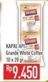 Promo Harga Kapal Api Grande White Coffee per 10 sachet 20 gr - Hypermart