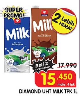 Promo Harga Diamond Milk UHT 1000 ml - Superindo