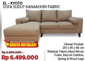 Promo Harga EL-Kyoto Sofa Sudut Kanan/Kiri Fabric  - COURTS