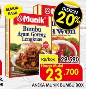 Promo Harga Munik Bumbu All Variants 90 gr - Superindo