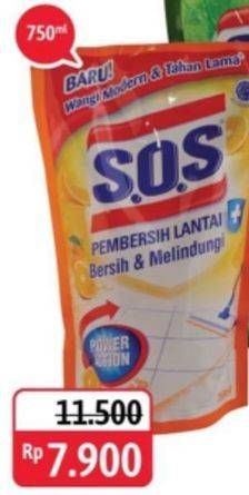 Promo Harga SOS Pembersih Lantai Orange 750 ml - Alfamidi