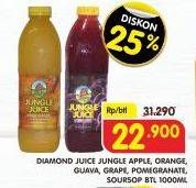 Promo Harga DIAMOND Jungle Juice Apple, Orange, Guava, Pomegranate, Grape, Sirsak 1000 ml - Superindo