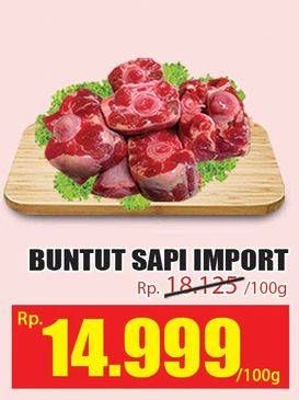 Promo Harga Oxtail Sapi Import per 100 gr - Hari Hari