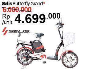 Promo Harga SELIS Sepeda Listrik Butterfly Grand  - Carrefour
