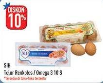 Promo Harga SIH Telur Omega 3, Omega 3, Rendah Kolesterol, Rendah Kolesterol  - Hypermart