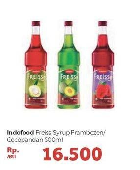 Promo Harga FREISS Syrup Frambozen, Cocopandan 500 ml - Carrefour