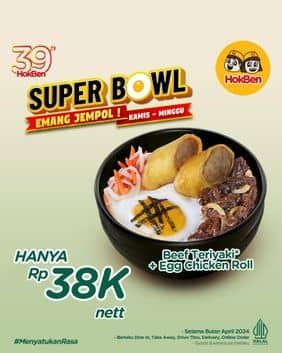 Promo HokBen Bebas pilih dengan Beef Teriyaki/Beef Yakiniku dengan Topping Telur & Fried Menu pilihan