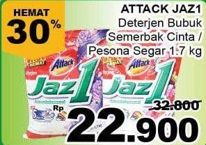 Promo Harga ATTACK Jaz1 Detergent Powder Semerbak Cinta, Pesona Segar 1700 gr - Giant