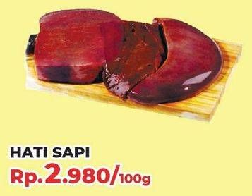 Promo Harga Beef Liver (Hati Sapi) per 100 gr - Yogya