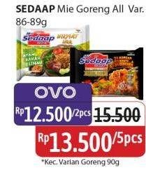 Promo Harga Sedaap Mie Goreng Kecuali Original 90 gr - Alfamidi