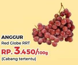 Promo Harga Anggur Red Globe RRT per 100 gr - Yogya