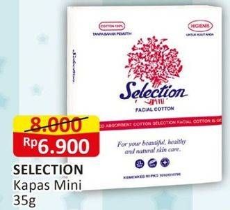 Promo Harga Selection Kapas Kecantikan Tebal 120 pcs - Alfamart