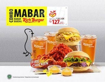 Promo Harga Richeese Factory Combo Mabar Rich Burger  - Richeese Factory