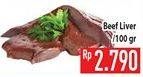 Promo Harga Beef Liver (Hati Sapi) per 100 gr - Hypermart