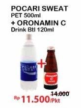 Promo Harga POCARI SWEAT 500ml + ORONAMIN C Drink 120ml  - Alfamart