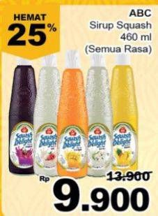 Promo Harga ABC Syrup Squash Delight All Variants 460 ml - Giant