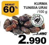 Promo Harga Kurma Tunisia Urai per 100 gr - Giant