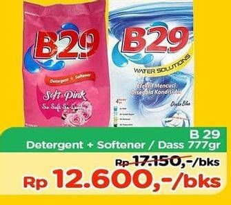 Promo Harga B29 Detergent + Softener Soft Pink, Soft Blue 777 gr - TIP TOP