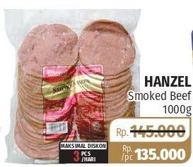 Promo Harga HANZEL Smoked Beef 1 kg - Lotte Grosir