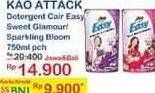 Promo Harga ATTACK Easy Detergent Liquid Sweet Glamour, Sparkling Blooming 750 ml - Indomaret