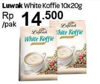 Promo Harga Luwak White Koffie 10 pcs - Carrefour