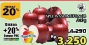 Promo Harga Apel Washington B per 100 gr - Giant