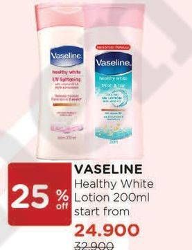Promo Harga VASELINE Intensive Care Healthy White UV Lightening 200 ml - Watsons