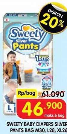 Promo Harga Sweety Silver Pants L28, M30, XL26 26 pcs - Superindo