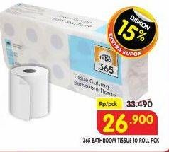 Promo Harga 365 Bathroom Tissue 10 roll - Superindo