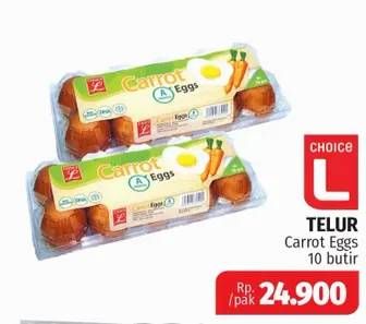 Promo Harga CHOICE L Carrot Eggs 10 pcs - Lotte Grosir