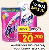 Promo Harga VANISH Penghilang Noda Cair Pink, White 425 ml - Superindo