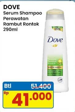 Promo Harga Dove Serum Sampo Perawatan Rambut Rontok 290 ml - Indomaret