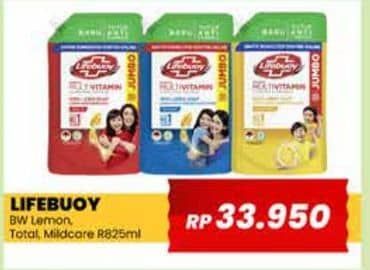 Promo Harga Lifebuoy Body Wash Lemon Fresh, Total 10, Mild Care 825 ml - Yogya