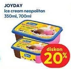 Promo Harga Joyday Ice Cream Neapolitan 350 ml - Hypermart