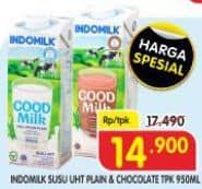 Harga Indomilk Susu UHT Full Cream Plain, Cokelat 950 ml di Superindo