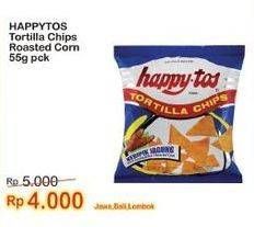 Promo Harga Happy Tos Tortilla Chips Jagung Bakar/Roasted Corn 55 gr - Indomaret