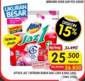 Promo Harga Attack Jaz1 Detergent Powder All Variants 1400 gr - Superindo