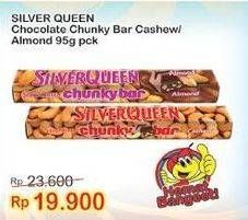 Promo Harga SILVER QUEEN Chunky Bar Kecuali Almonds, Kecuali Cashew 95 gr - Indomaret