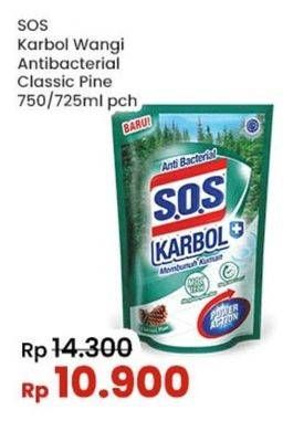Promo Harga SOS Karbol Wangi Classic Pine 750 ml - Indomaret