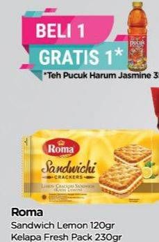 Promo Harga ROMA Sandwichi Crackers 120 gr - TIP TOP