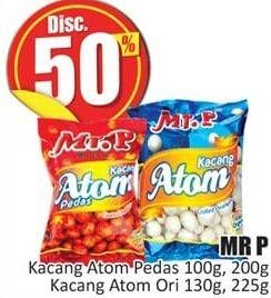 Promo Harga MR.P Kacang Atom Ori 130/225 g/ Kacang Atom Pedas 100/200 g  - Hari Hari