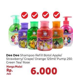Promo Harga DEE DEE Children Shampoo Apple, Strawberry, Grape, Orange, Green Tea, Rose 125 ml - Carrefour