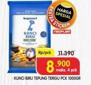 Promo Harga Bogasari Tepung Terigu Kunci Biru 1000 gr - Superindo