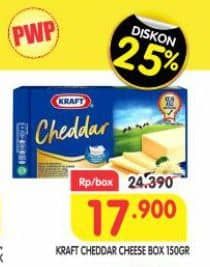 Promo Harga Kraft Cheese Cheddar 160 gr - Superindo