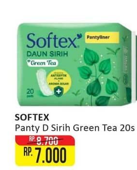 Promo Harga Softex Pantyliner Daun Sirih Green Tea Regular 20 pcs - Alfamart